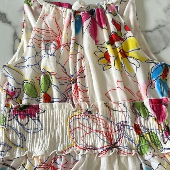 Bleeker 126 Floral Spring Summer Ruffled Dress Womens 10 - Picture 9 of 16